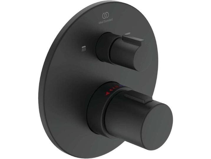 Ideal Standard, Badarmatur, Badewannenarmatur mit Thermostat Ceratherm T100 silk black matt A5815XG Ideal Standard, Badarmatur, Badewannenarmatur mit Thermostat Ceratherm T100 silk black matt A5815XG von Ideal-Standard