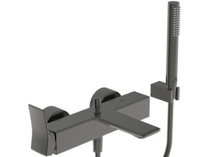 Ideal Standard, Badarmatur, IDS Einhebel-Badearmatur CHECK AP, DN 15, mit Brause-Set magnetic grey von Ideal-Standard