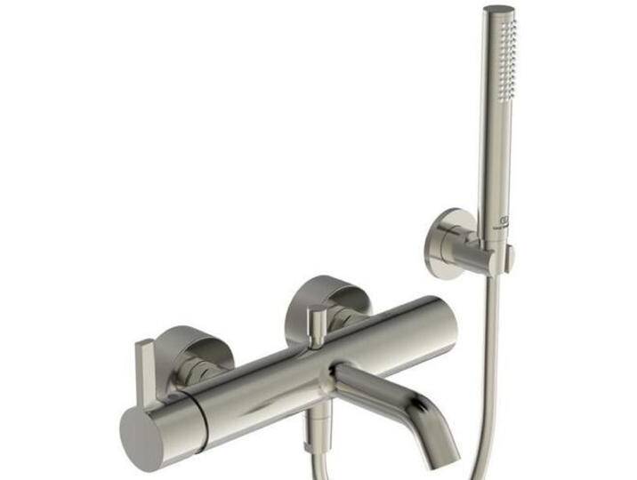 Ideal Standard, Badarmatur, IDS Einhebel-Badearmatur JOY AP, DN 15, mit Brause-Set silver storm von Ideal-Standard