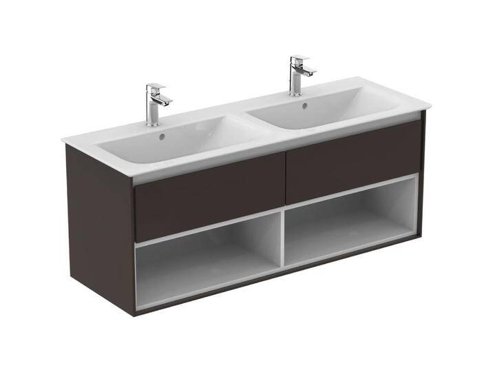 Ideal Standard, Waschbeckenunterschrank, IDS Möbel-DWT-Unterschrank CONNECT AIR 1300x440x517mm braun matt / weiss matt von Ideal-Standard