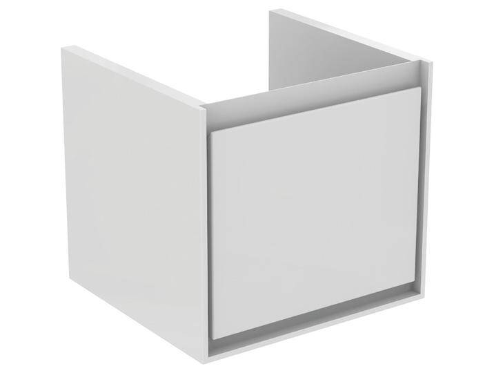 Ideal Standard, Waschbeckenunterschrank, IDS Waschtischunterschrank CONNECT AIR 435mm f Cube Air 50cm we glänz. / we ma (43 x 40 x 40 cm) von Ideal-Standard
