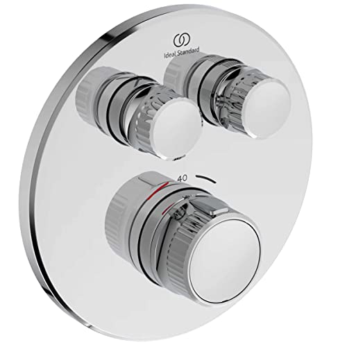 Ideal Standard A7296AA Ceratherm Navigo Brausethermostat Unterputz, mit zwei Entnahmestellen, Chrom von Ideal Standard