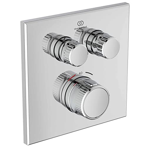 Ideal Standard A7302AA Ceratherm Navigo Brausethermostat Unterputz, mit zwei Entnahmestellen, Chrom von Ideal Standard