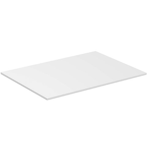 Ideal Standard Adapto Holzplatte zu Waschtisch-Unterschrank oder Standkonsole, ohne Ausschnitt, 700mm, Farbe: Weiß Hochglanz Lack von Ideal Standard