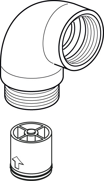 Ideal Standard Anschlussbogen 96GR für Handbrause, F960865AA von Ideal Standard