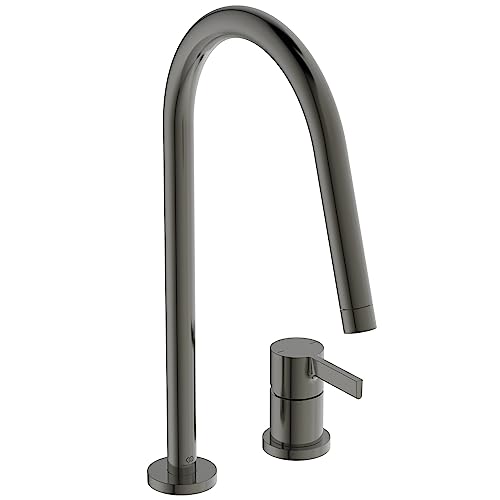 Ideal Standard BD422A5 Gusto Küchenarmatur runder Auslauf, Ausladung 243mm, Grau (Magnetic Grey) von Ideal Standard