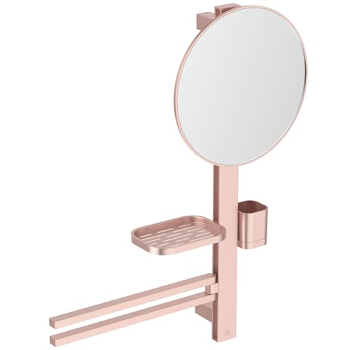 Ideal Standard BD588RO Alu+ Beauty Bar, Accessoires Kombination M700, mit Spiegel Ø 33 cm, doppelter Handtuchhalter, Ablage und Becher, Rosé Ideal Standard BD588RO Alu+ Beauty Bar, Accessoires Kombination M700, mit Spiegel Ø 33 cm, doppelter Handtuchhalter, Ablage und Becher, Rosé von Ideal Standard