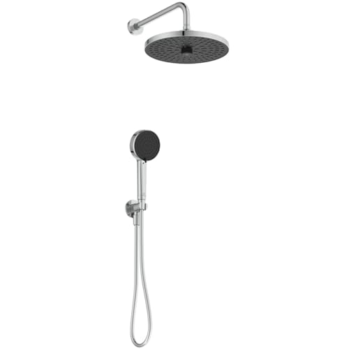 Ideal Standard BD827AA Idealrain Armaturen-Paket Komplett-Set Duschset, Regenbrause Duschbrause Duschkopf Handbrause, Wassersparend, Chrom von Ideal Standard
