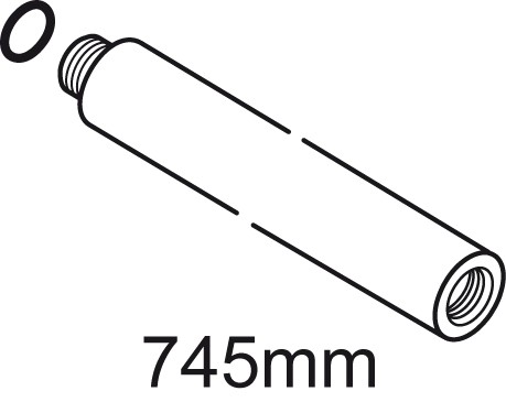 Ideal Standard Brausestange, d:25, Abstand L=745mm, A861142AA von Ideal Standard