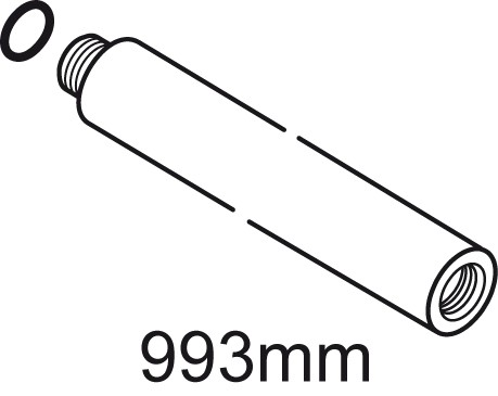 Ideal Standard Brausestange, d:25, Abstand L=993mm, A861144AA von Ideal Standard