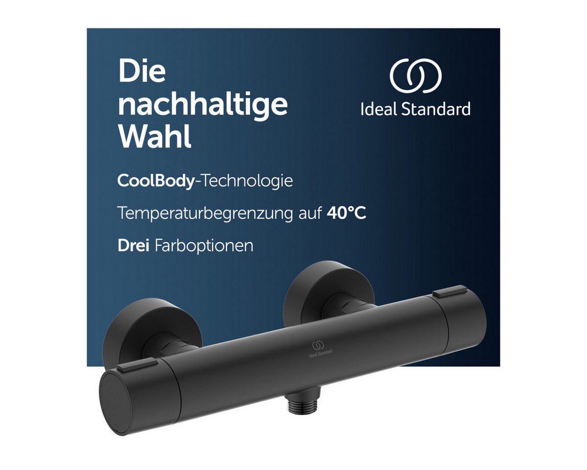 Ideal Standard Brausethermostat Ceratherm Alu+ mit Thermostatkartusche, Wasser- und Energiesparend, aus recyceltem von Ideal Standard