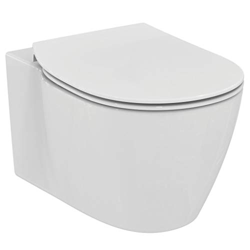 Ideal Standard - Hängeschüssel und WC-Sitz Connect – Weiß, mit Deckel Ultra-Fin Normal, auf Lager von Ideal Standard