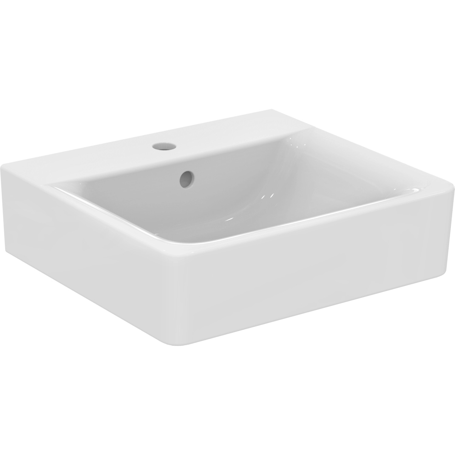 Ideal Standard Handwaschbecken Connect 50 cm 1 Hahnloch mit Überlauf Weiß von Ideal Standard