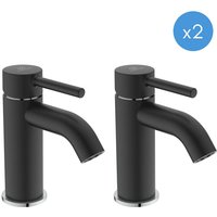 Ideal Standard KOLVA 2er-Set Einhebel-Waschtischmischer, mattschwarz (BD026U4-DUO) von Ideal Standard