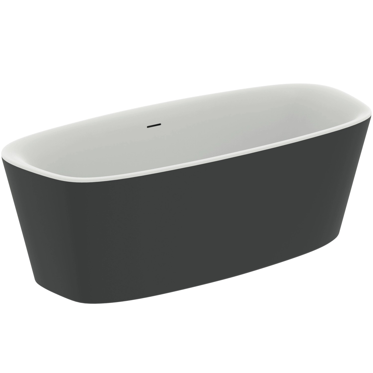 Ideal Standard Oval-Badewanne Dea freistehend 180 cm x 80 cm Schwarz Matt von Ideal Standard