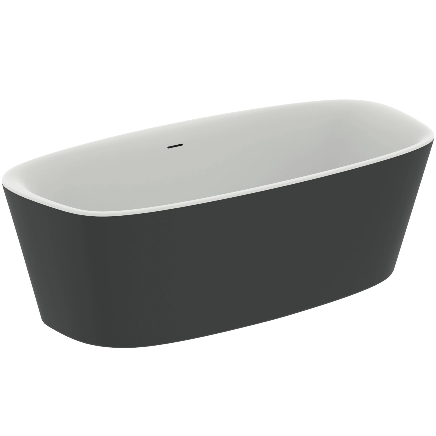 Ideal Standard Oval-Badewanne Dea freistehend 190 cm x 90 cm Schwarz Matt von Ideal Standard