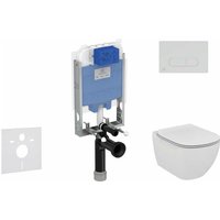 ProSys - Set - Vorwandelement, Klosett und WC-Sitz Tesi, Betätigungsplatte Oleas M1, Aquablade, SoftClose, chrom matt ProSys80M SP77 - Ideal Standard von Ideal Standard