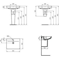 Ideal Standard Waschtisch CONNECT AIR 600 x 460 x 160 mm weiß von Ideal Standard