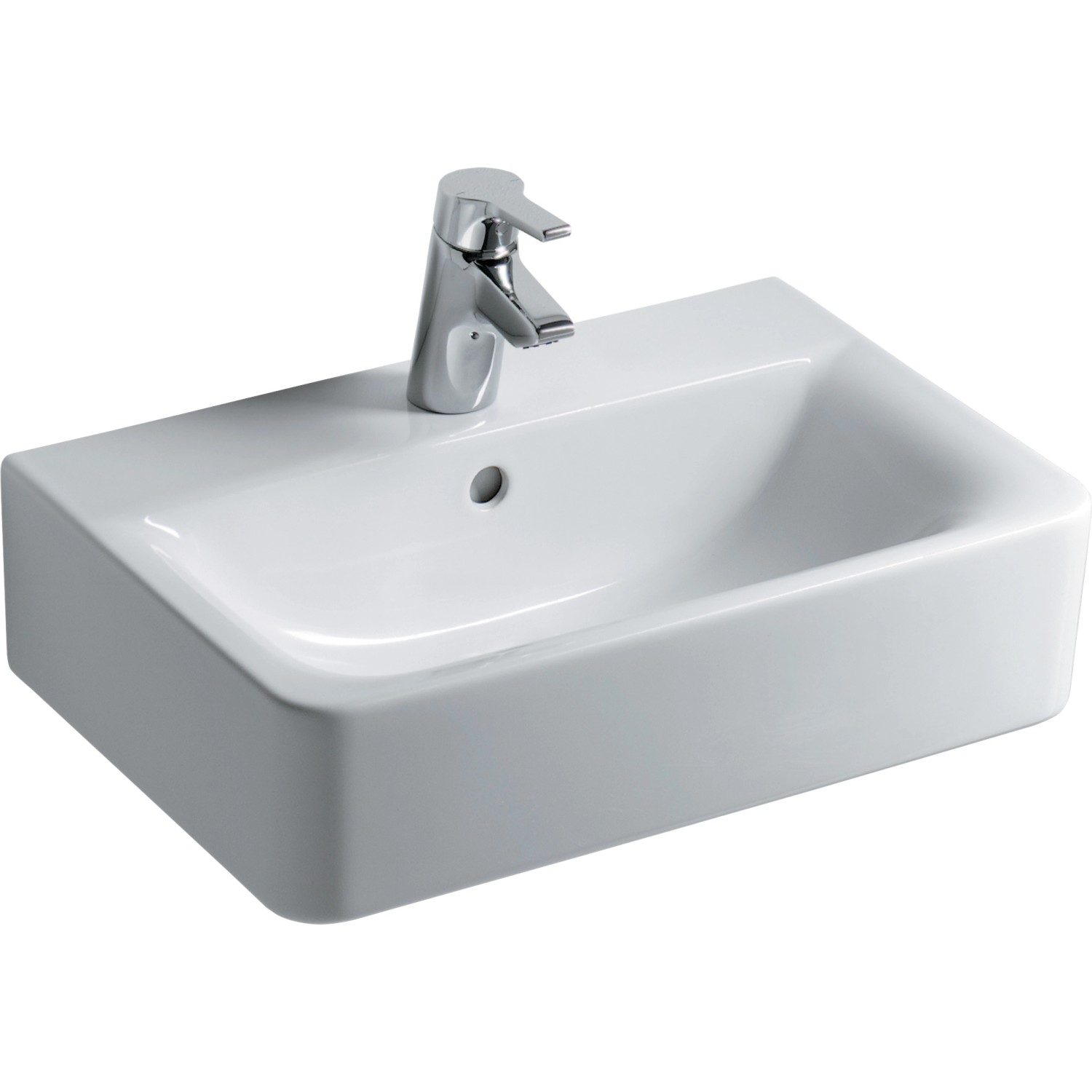 Ideal Standard Waschtisch Connect Cube 55 x 37,5 cm 1 Hahnloch mit Überlauf Weiß Ideal Standard Waschtisch Connect Cube 55 x 37,5 cm 1 Hahnloch mit Überlauf Weiß von Ideal Standard