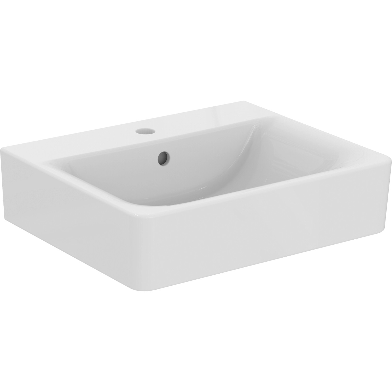 Ideal Standard Waschtisch Connect Cube 55 x 46 cm 1 Hahnloch mit Überlauf Weiß Ideal Standard Waschtisch Connect Cube 55 x 46 cm 1 Hahnloch mit Überlauf Weiß von Ideal Standard