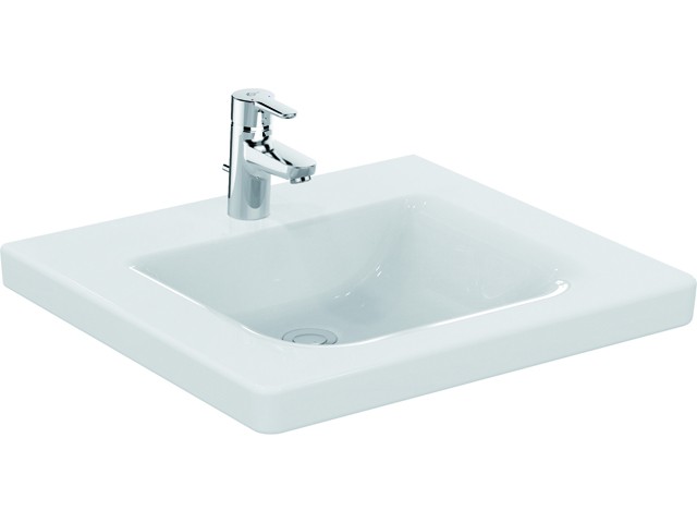 Ideal Standard Waschtisch Connect Freedom B:600, T:555, H:165mm, unterfahrbar, Weiß E548501 E548501 von Ideal Standard