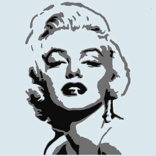 2 Layer Marilyn Monroe Art Dekor Schablone Berühmt Vorderseite Wandkunst Wand Malerei und Kunst Farbe Maßgeschneidert Vollendet zu Viele Artikel/Oberflächen Wohnkultur-Kunsthandwerk Dekoration von Ideal Stencils
