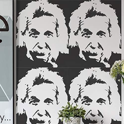 Albert Einstein Schablone/Heim Dekor Kunst und Handwerk Schablone, Farbe Maßgeschneidert Oberflächen mit Stempel, DIY Stempel, Ideal Stencils - L/37x47cm/14.5x18.5" von Ideal Stencils
