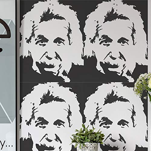 Albert Einstein Schablone/Heim Dekor Kunst und Handwerk Schablone, Farbe Maßgeschneidert Oberflächen mit Stempel, DIY Stempel, Ideal Stencils - XL/54x69cm/21.2x27" von Ideal Stencils