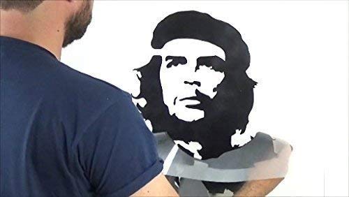 Banksy Che Guevara Schablone wiederverwendbar startseite-wand-dekor Schablone Graffiti Banksy Stil Kunst Schablone Wandfarbe Stoffe & Möbel - halb transparent Schablone, L/ 37X51CM von Ideal Stencils