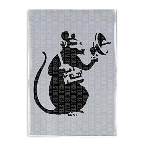 Banksy Schablone Radar Ratte | Heimdekoration Kunst Malerei Schablone | Wiederverwendbar (Groß A2 – 37 x 40 cm) von Ideal Stencils