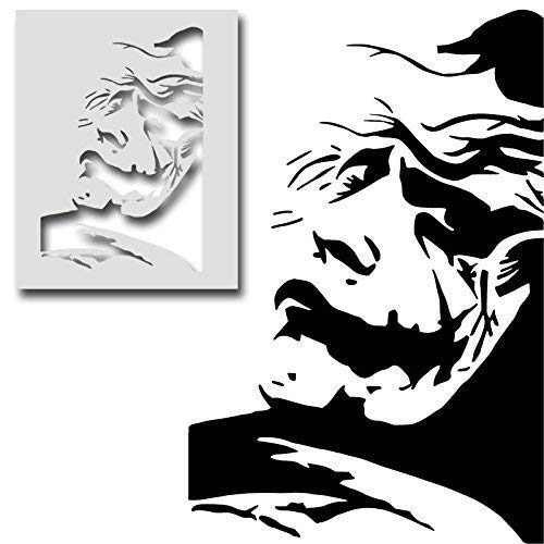 Der Joker Wohndeko Kunst Handwerk Malerei Schablone Palette von Größe Optionen Farbe maßgeschneidert vollendet Zu viele Artikel/Oberfläche - halb transparent Schablone, XL/ 54X78CM von Ideal Stencils