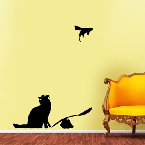 Ideal Stencils Banksy Rattenratapult Schablone für Wandkunst (XL/Katze Höhe 33,8 cm) von Ideal Stencils