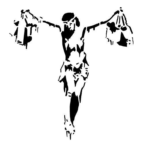 Ideal Stencils Banksy Schablone - Consumer Jesus Einkaufen/Wiederverwendbar Wohndeko & Kunst Malen Schablone - Halb Transparent, L/ 37X44CM Ideal Stencils Banksy Schablone - Consumer Jesus Einkaufen/Wiederverwendbar Wohndeko & Kunst Malen Schablone - Halb Transparent, L/ 37X44CM von Ideal Stencils