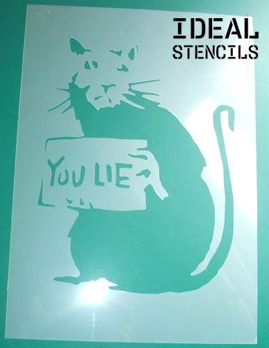 Ideal Stencils Banksy Schablone "You Lie Rat", groß, 36,8 x 48 cm von Ideal Stencils