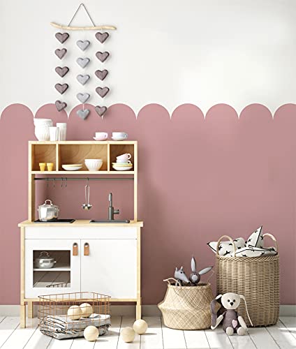 Jakobsmuschel-Wandmuster-Schablone, für Kinderzimmer, wiederverwendbar, Heimdekoration (Größe XL – 12,5 x 100 cm) von Ideal Stencils
