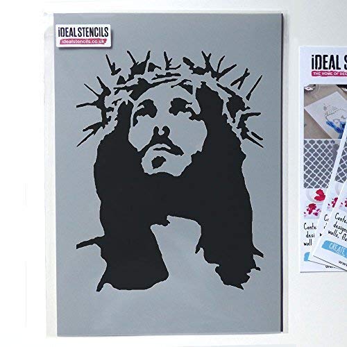 Jesus krone of stachel schablone, streichen wände stoff und möbel, wiederverwendbar kunst handwerk Ideal Stencils Ltd - S/17X20CM von Ideal Stencils