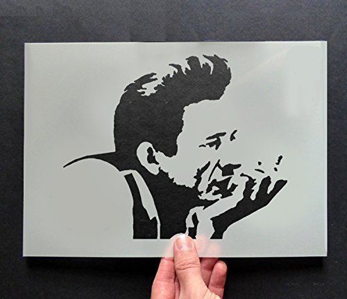 Johnny Cash Bild Schablone Verschiedene Schablone Größen Retro Kult Bild Art Decor & Handwerk Farbe Leinwand Kunst, Wände, Stoffe, Möbel Wiederverwendbar Stempel - 37x45cm von Ideal Stencils