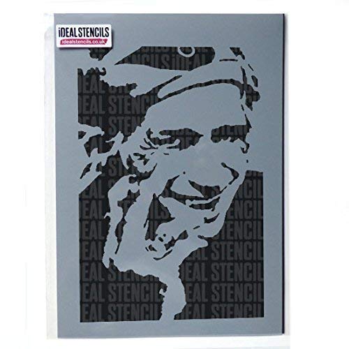 Ideal Stencils Keith Richards The Stone Bild Schablone | Heim Dekoration Kunst Handwerk | Wiederverwendbar Malen Schablone - semi-transparent Schablone, M/ 25X37CM von Ideal Stencils