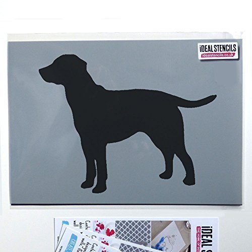 Labrador Hund außenschablone. Hund Heim Dekoration & Basteln außenschablone. Farbe Wände Stoff & Möbel wiederverwendbar ideal Stencils LTD - halb geschliffen Durchsichtig Schablone, L/37X48CM von Ideal Stencils