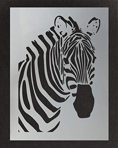 Zebra Kopf Schablone Art Decor & Basteln Schablone Malen Leinwand Kunst, Wände, Stoffe, Möbel Verschiedene Größen Optionen Wiederverwendbar Stencil By Ideal Stencils - XL/ 54X77CM von Ideal Stencils