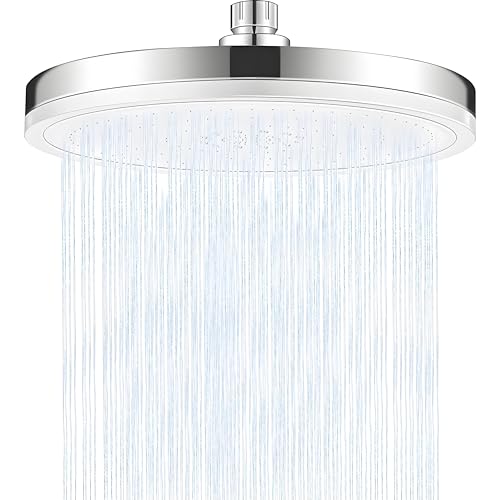 Ideal Swan Duschkopf Regendusche, 8.8 Zoll Hochdruck Regendusche Duschkopf, 360° Einstellbar Runder Brausekopf, Regenbrause Duschkopf Kopfbrause Installierbar an der Wand oder Decke, Chrom von Ideal Swan