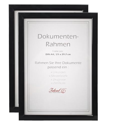IDEAL TREND 2er 3er 5er 10er Pack Dokument Bilderrahmen 21x29,7 DIN A4 Urkunde Foto Rahmen: Farbe: 2er Pack Schwarz IDEAL TREND 2er 3er 5er 10er Pack Dokument Bilderrahmen 21x29,7 DIN A4 Urkunde Foto Rahmen: Farbe: 2er Pack Schwarz von IDEAL TREND