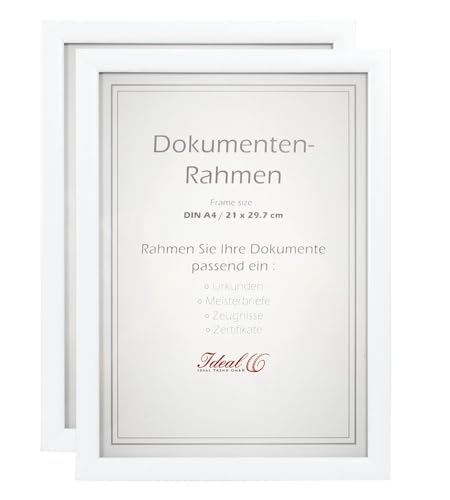 IDEAL TREND 2er 3er 5er 10er Pack Dokument Bilderrahmen 21x29,7 DIN A4 Urkunde Foto Rahmen: Farbe: 2er Pack Weiß IDEAL TREND 2er 3er 5er 10er Pack Dokument Bilderrahmen 21x29,7 DIN A4 Urkunde Foto Rahmen: Farbe: 2er Pack Weiß von IDEAL TREND