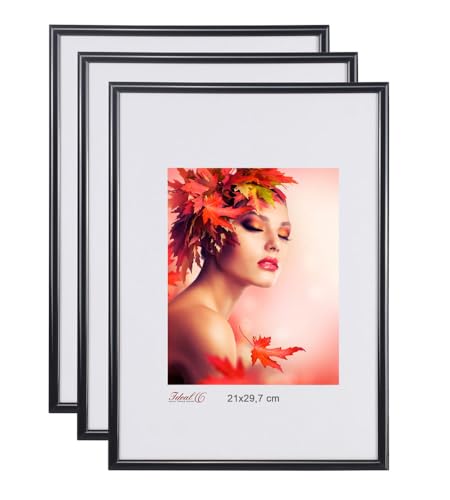 IDEAL TREND 2er 3er 5er Pack Bilderrahmen Kunststoff Lifestyle Foto Rahmen Collage Kyoto: Farbe: 3er Pack Schwarz | Format: 50x70 von IDEAL TREND