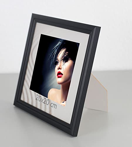 IDEAL TREND Artos Holz Bilderrahmen Acrylglas Plexi Lifestyle Foto Rahmen Collage Wanddeko Poster: Farbe: Schwarz | Format: 20x20 von IDEAL TREND