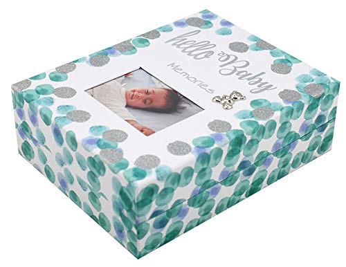 IDEAL TREND Hello Baby Aufbewahrungsbox Memory Fotobox Geschenk Box Geburt Schwangerschaft: Farbe: Blau von IDEAL TREND