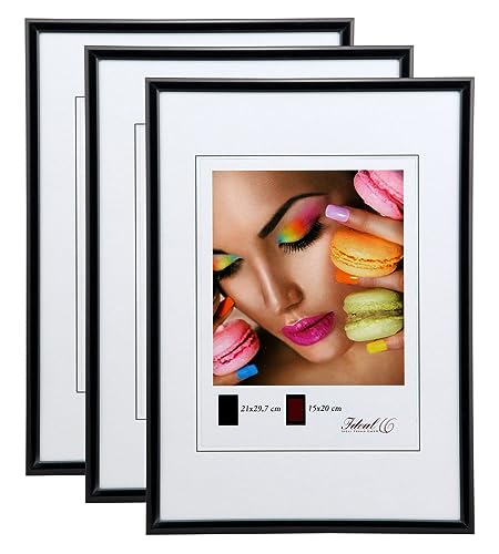 IDEAL TREND New Lifestyle Set Bilderrahmen Wanddeko Collage Poster Rahmen 2er 3er 5er Pack: Farbe: 3er Pack Schwarz | Format: 50x70 von IDEAL TREND