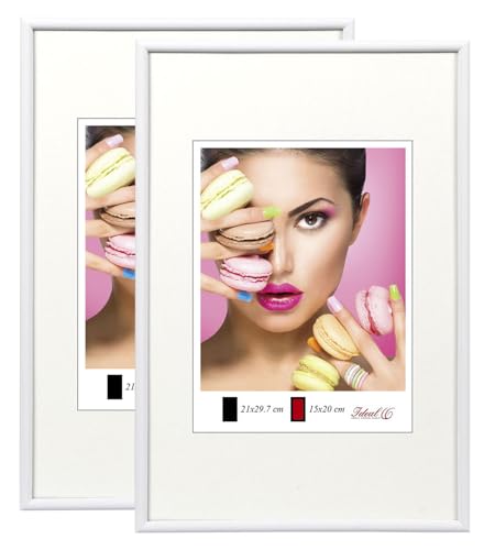 IDEAL TREND 2er 3er 5er Pack Photo Style Set Bilderrahmen Wanddeko Collage Poster Kunststoff Rahmen: Farbe: 2er Pack Weiß | Format: 30x40 von IDEAL TREND