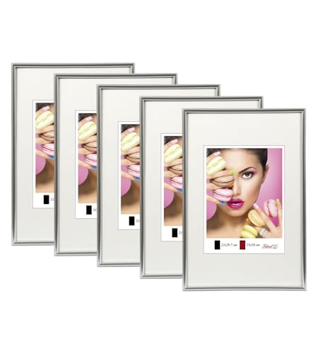 IDEAL TREND 2er 3er 5er Pack Photo Style Set Bilderrahmen Wanddeko Collage Poster Kunststoff Rahmen: Farbe: 5er Pack Silber | Format: 21x29,7 DIN A4 von IDEAL TREND