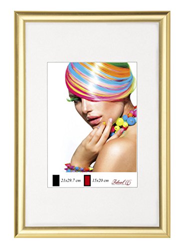 Ideal Trend Kunststoff Bilderrahmen Wanddeko Collage Foto Poster Frame Bilder Foto Rahmen: Farbe: Gold | Format: 40x60 von Ideal